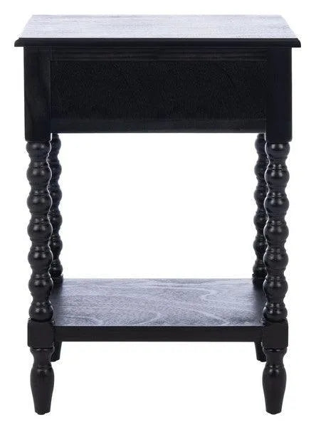 Athena Classic Farmhouse Black Accent Table - The Mayfair Hall