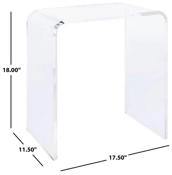 Crystal Clear Acrylic Side Table - The Mayfair Hall