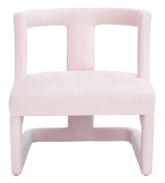 Light Pink Velvet Accent Chair - The Mayfair Hall
