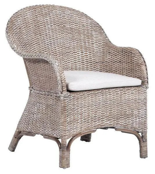 Safavieh Antonia Grey-White Wash Rattan Accent Chair