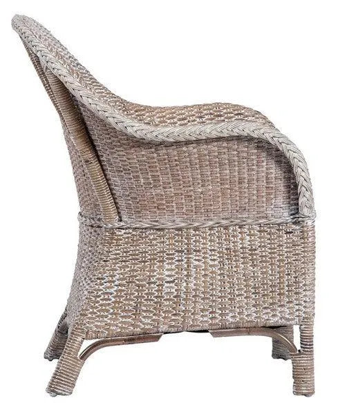 Safavieh Antonia Grey-White Wash Rattan Accent Chair