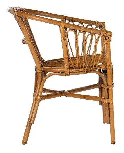 Honey Brown Rattan Accent Chair (Set of 2) - The Mayfair Hall