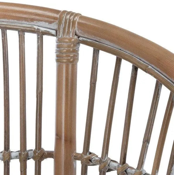 Safavieh Olivia Grey White Wash Rattan Accent Chair