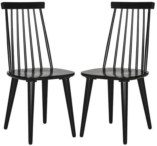 Safavieh Burris Sleek Black Windsor Side Dining Chair