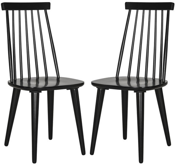 Sleek Black Finish Side Dining Chair - The Mayfair Hall