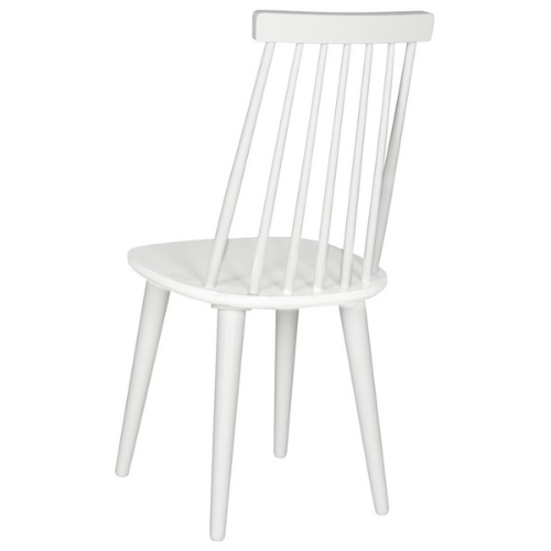 Sleek White Finish Side Dining Chair - The Mayfair Hall