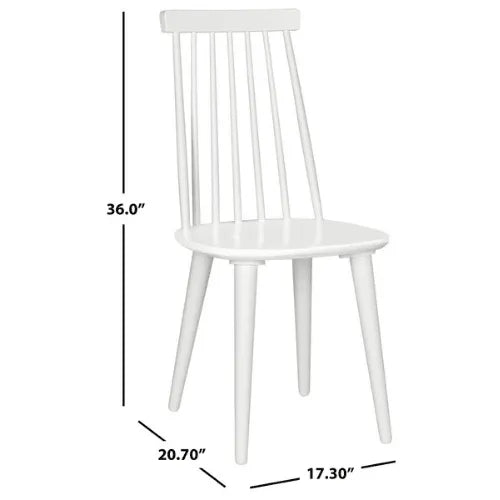 Burris Sleek White Windsor Side Dining Chair - The Mayfair Hall