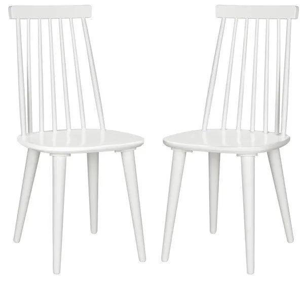 Safavieh Burris Sleek White Windsor Side Dining Chair