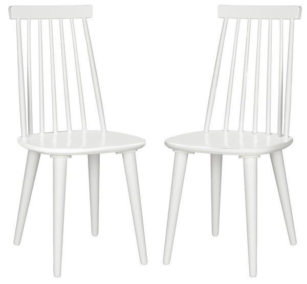 Sleek White Finish Side Dining Chair - The Mayfair Hall