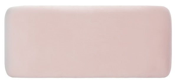 Tenko Light Pink Velvet Bench - The Mayfair Hall