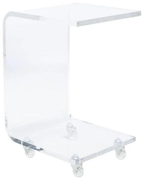Chrome-Clear Acrylic Bar Cart - The Mayfair Hall