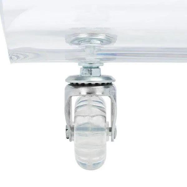 Chrome-Clear Acrylic Bar Cart - The Mayfair Hall