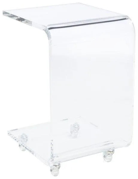 Chrome-Clear Acrylic Bar Cart - The Mayfair Hall