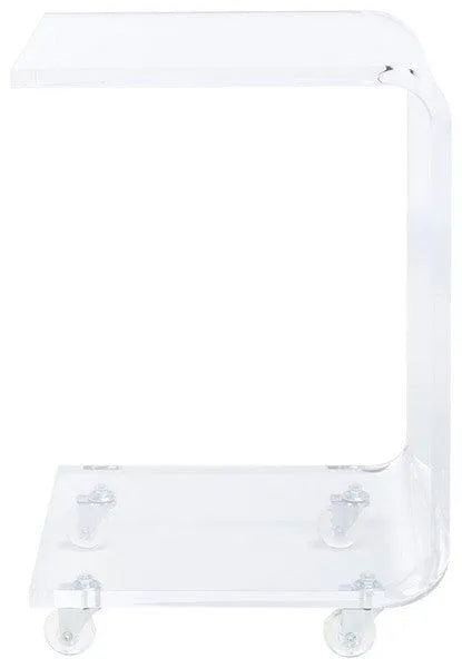 Chrome-Clear Acrylic Bar Cart - The Mayfair Hall