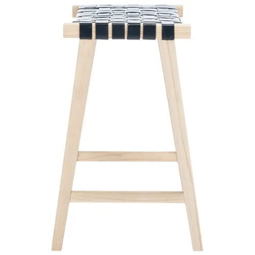 White Beech Wood Backless Cane Bar Stool - The Mayfair Hall
