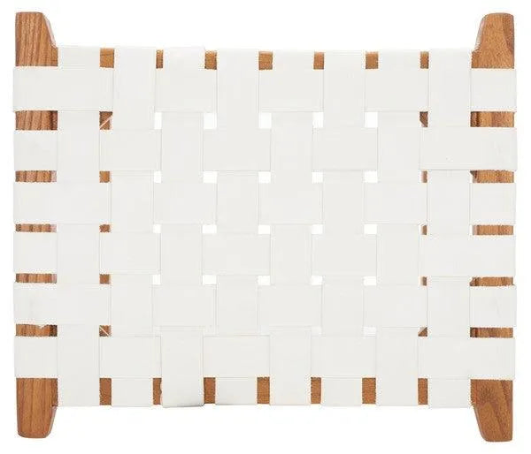 Natural-White Rectangle Barstool - The Mayfair Hall