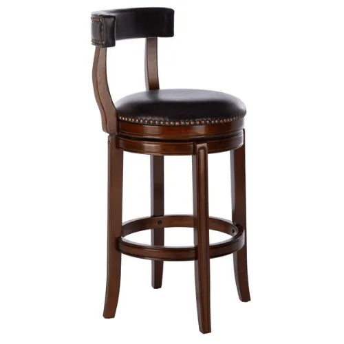 Luigi Walnut Brown British Style Bar Stool - The Mayfair Hall