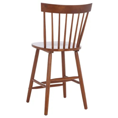 Chic Walnut Counter Stool (Set of 2) - The Mayfair Hall