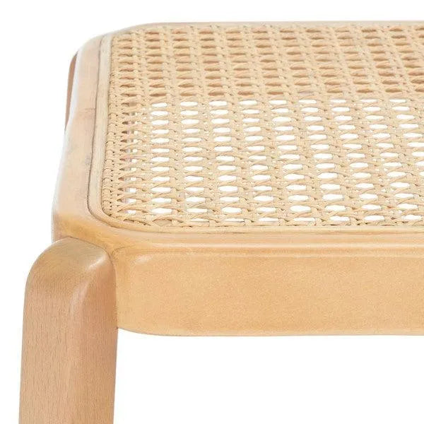 Silus Natural Backless Cane Bar Stool - The Mayfair Hall