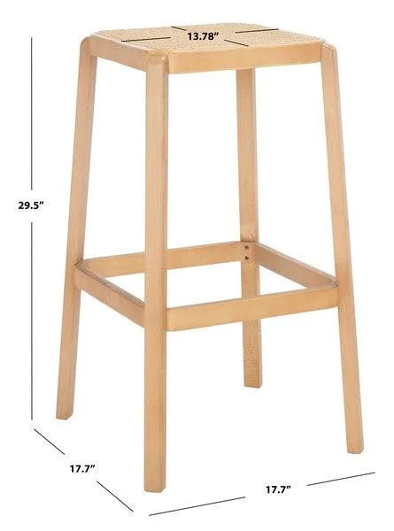 Natural Backless Cane Bar Stool - The Mayfair Hall