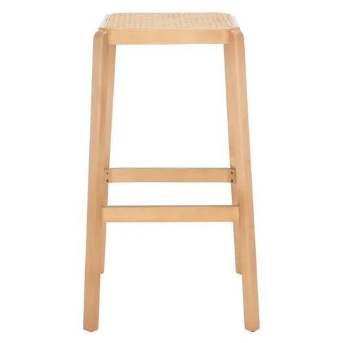 Silus Natural Backless Cane Bar Stool - The Mayfair Hall