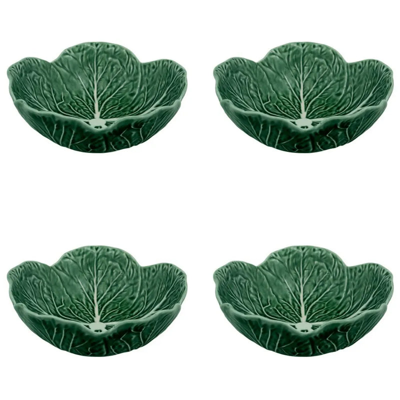 Bordallo Pinheiro Cabbage Green Cereal Bowl (Set of 4) - The Mayfair Hall