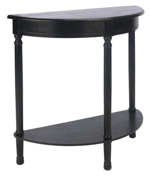 Safavieh Tinsley Black Half Round Console Table