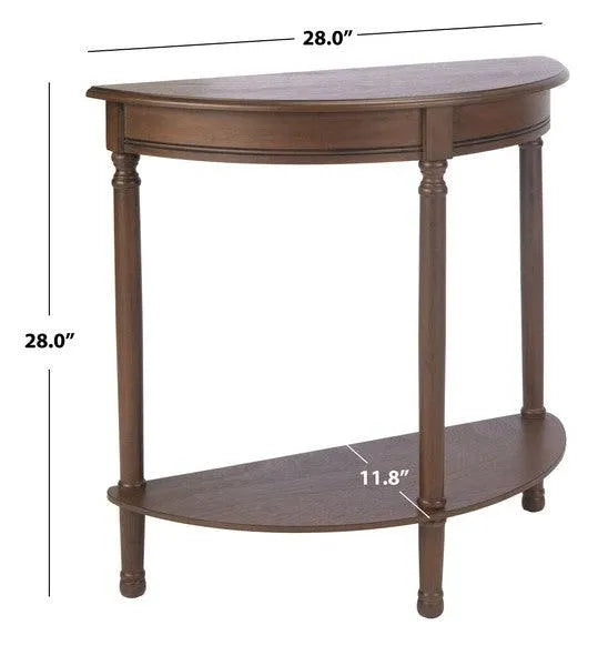 Brown Half Round Console Table - The Mayfair Hall