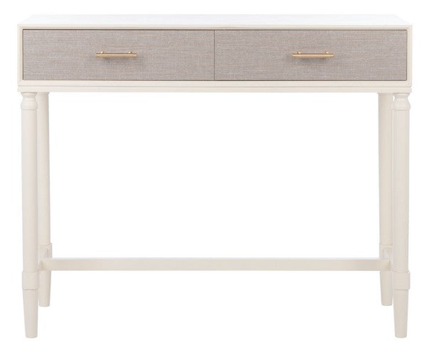 2-Drawer White Console Table - The Mayfair Hall