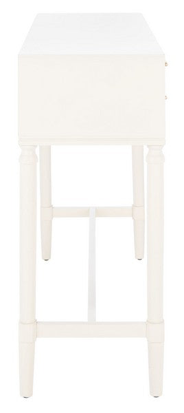 4-Drawer White Console Table - The Mayfair Hall