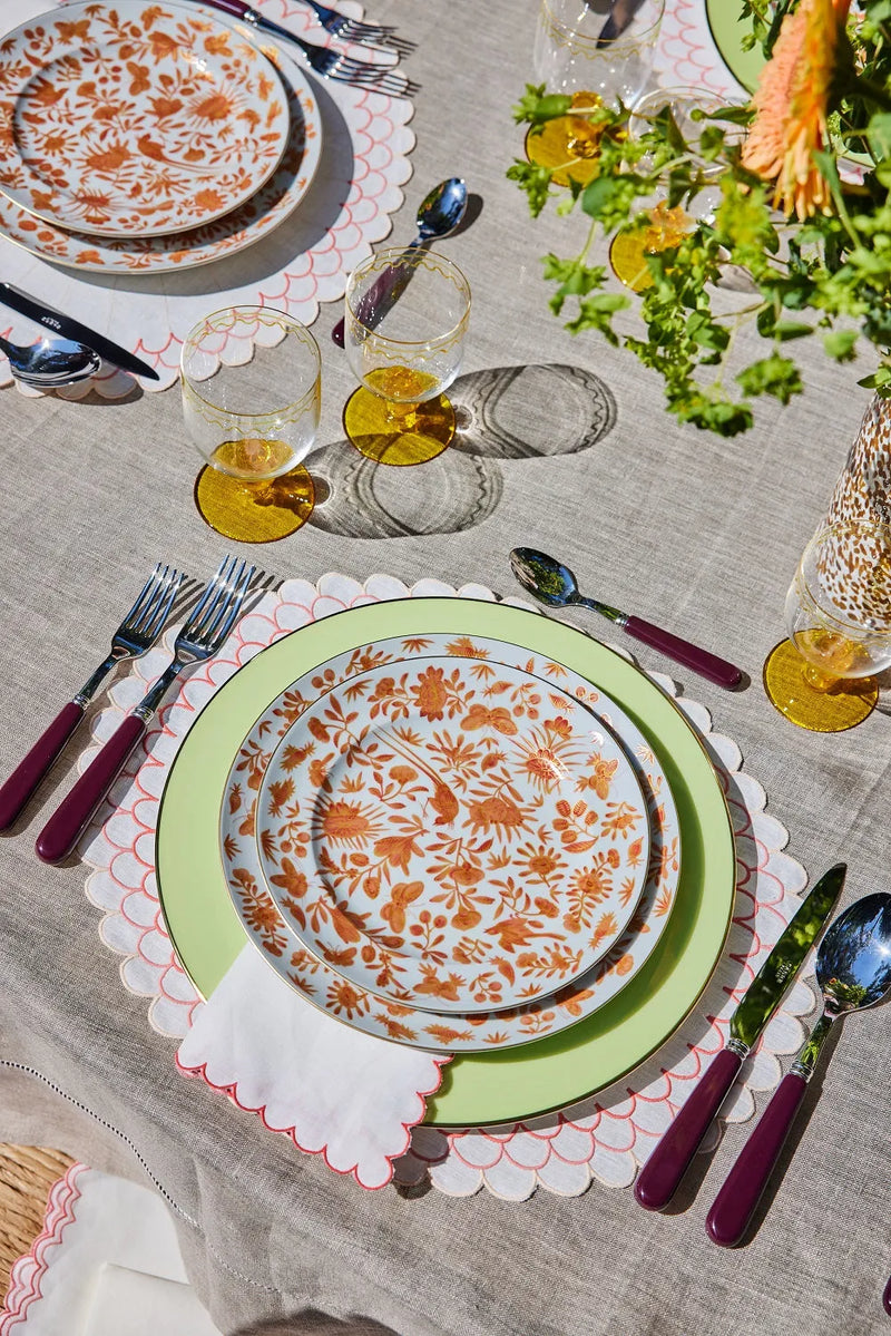 Los Encajeros Escamas Coral Placemats (Set of 4) - The Mayfair Hall