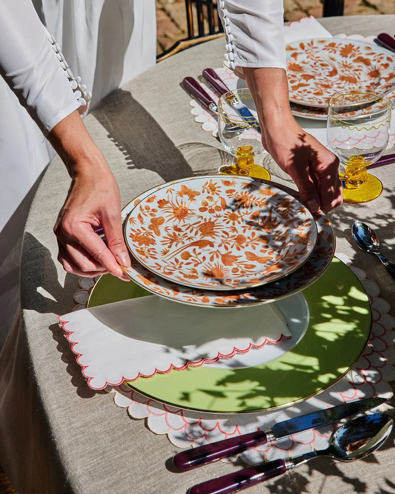 Los Encajeros Escamas Coral Placemats (Set of 4) - The Mayfair Hall