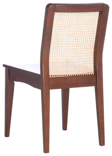 Dark Brown-Natural Rattan Dining Chair (Set of 2) - The Mayfair Hall