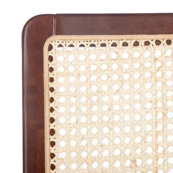 Dark Brown-Natural Rattan Dining Chair (Set of 2) - The Mayfair Hall