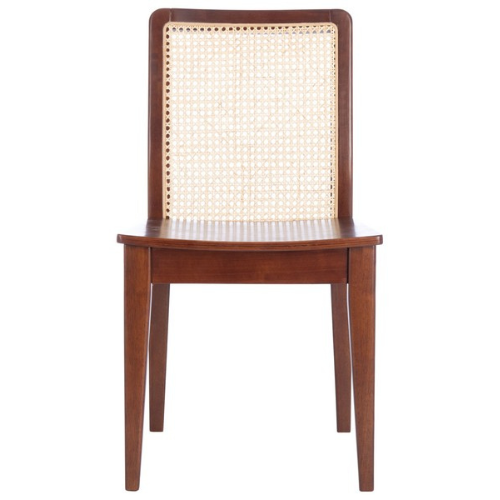 Benicio Dark Brown-Natural Rattan Dining Chair (Set of 2) - The Mayfair Hall