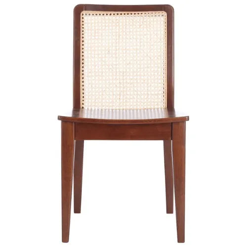 Benicio Dark Brown-Natural Rattan Dining Chair (Set of 2) - The Mayfair Hall