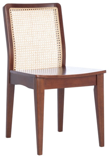 Dark Brown-Natural Rattan Dining Chair (Set of 2) - The Mayfair Hall