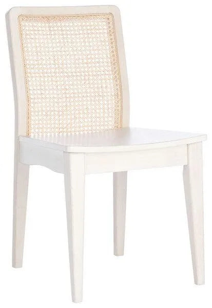 Benicio White-Natural Cane Dining Chair (Set of 2) - The Mayfair Hall