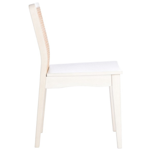Benicio White-Natural Cane Dining Chair (Set of 2) - The Mayfair Hall