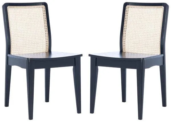 Benicio Cane Black Dining Chair (Set of 2) - The Mayfair Hall