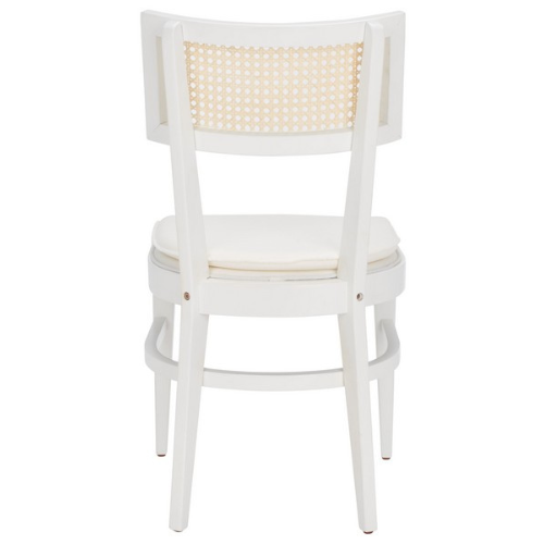 Contemporary White Cane Dining Chair - The Mayfair Hall