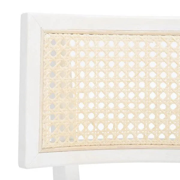 Contemporary White Cane Dining Chair - The Mayfair Hall