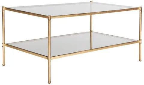 Safavieh Aslan Antique Gold Leaf Coffee Table