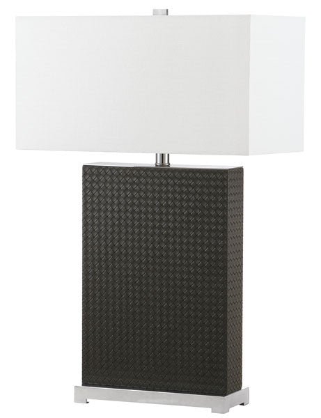Joyce Grey Faux Woven Leather Table Lamp (Set of 2) - The Mayfair Hall