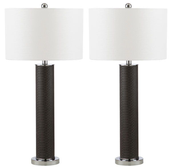 31.5-INCH H FAUX GREY SNAKESKIN TABLE LAMP (SET OF 2) - The Mayfair Hall