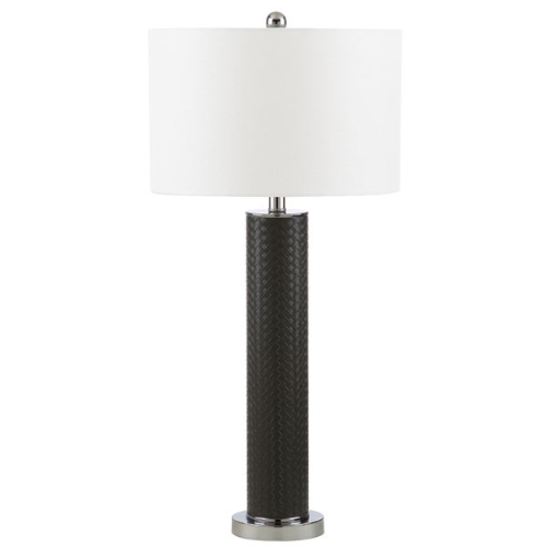 31.5-INCH H FAUX GREY WOVEN LEATHER TABLE LAMP (SET OF 2) - The Mayfair Hall