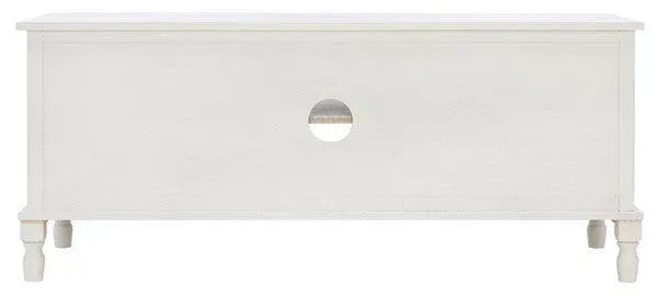 Safavieh Tate Distressed White Traditional Media Stand