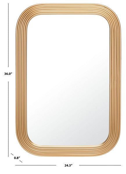 36-Inch H Gold Frame Mirror - The Mayfair Hall