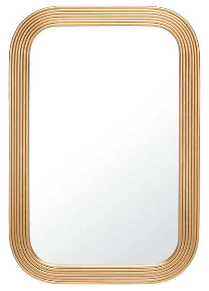 Ahna Striated Gold Brass Frame Mirror - The Mayfair Hall