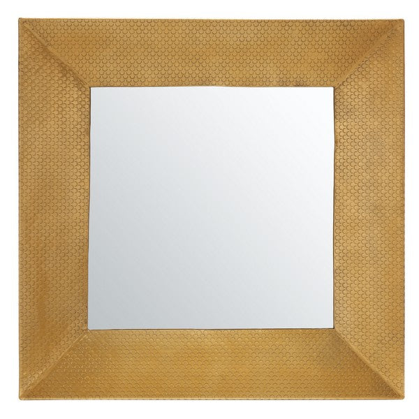 Pallava Gold Hammered Texture Mirror - The Mayfair Hall